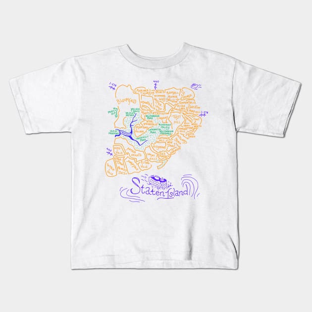 Staten Island Kids T-Shirt by andryn